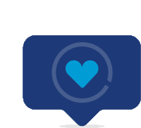 Gif animé coeur message